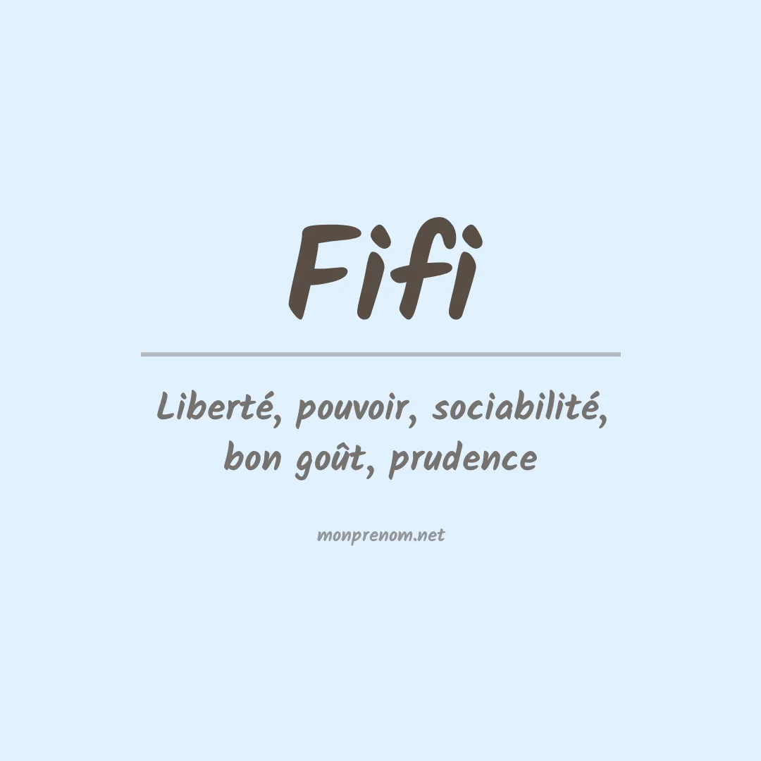 Signification du prénom Fifi