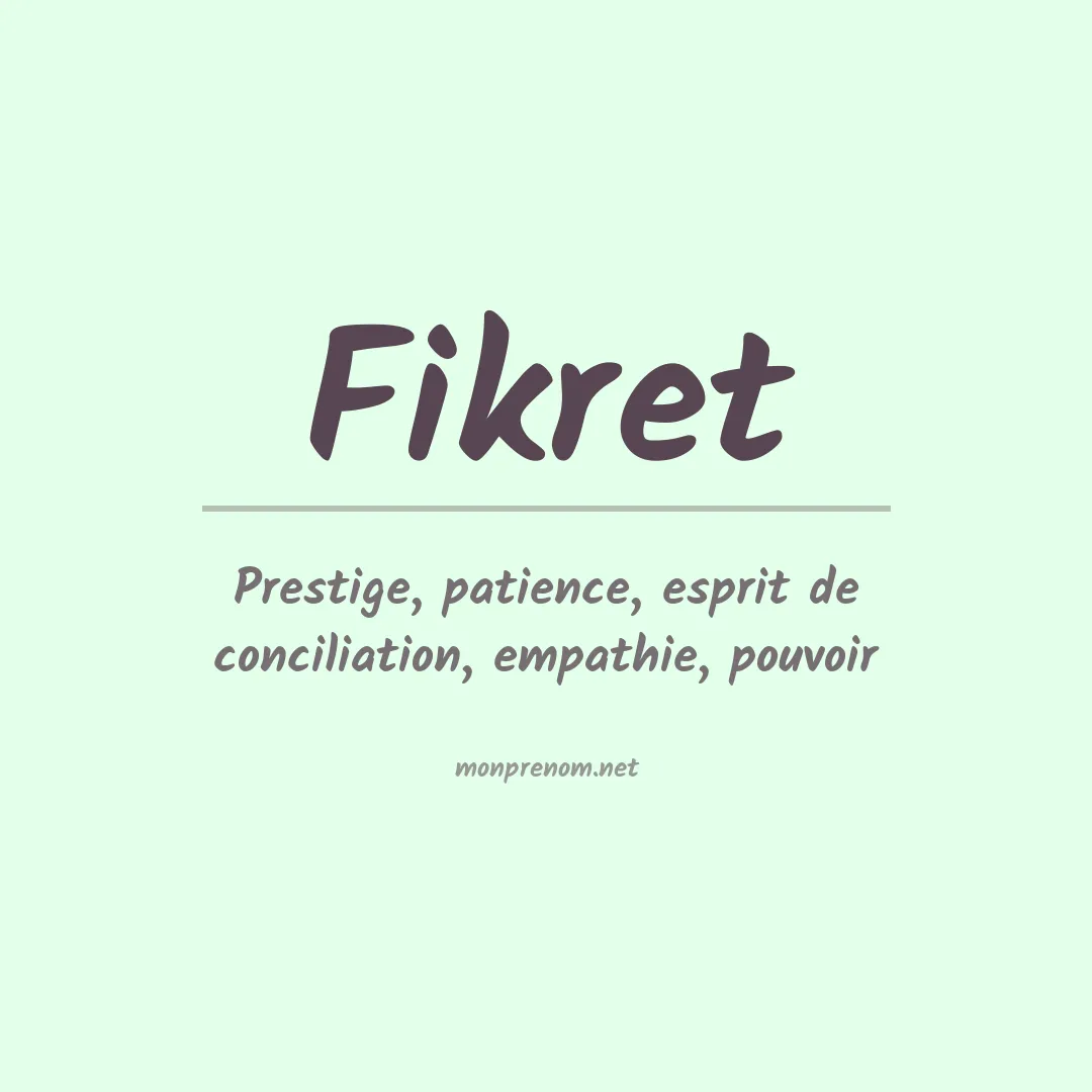 Prénom Fikret