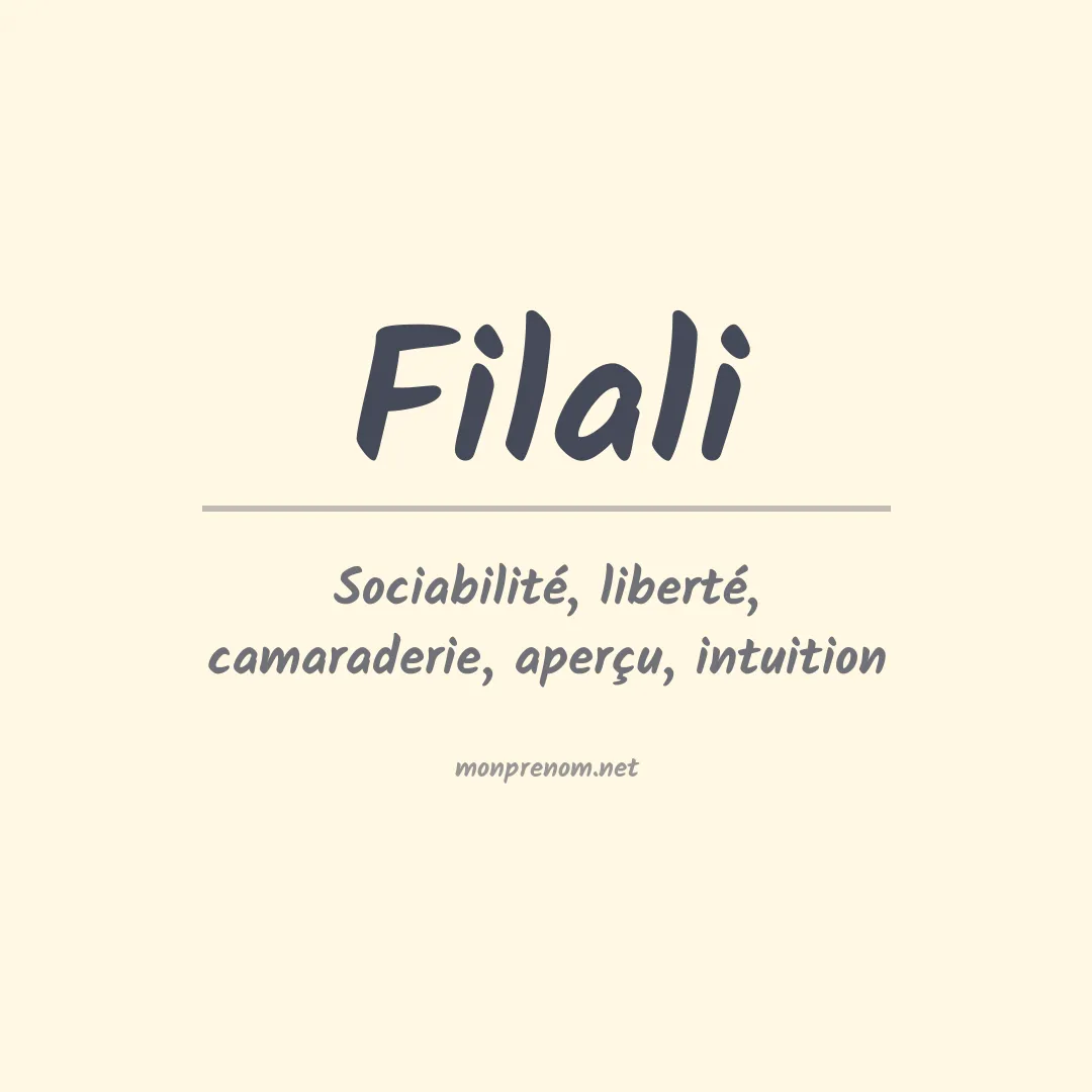 Prénom Filali