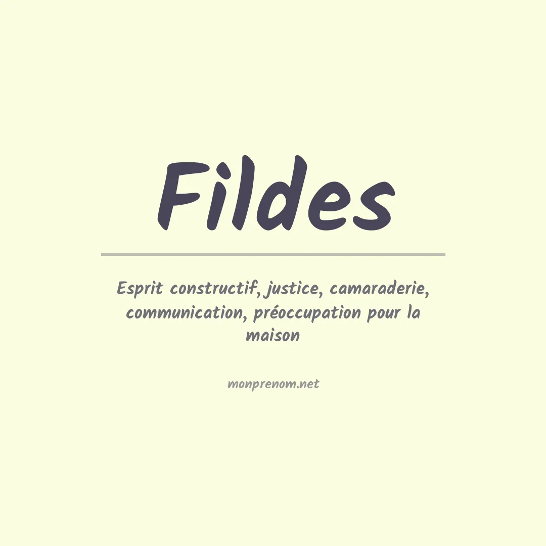 Prénom Fildes