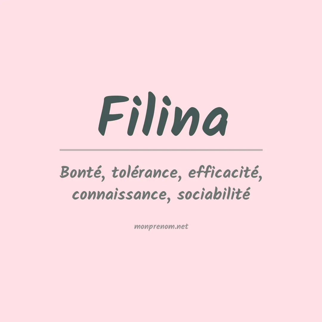 Prénom Filina