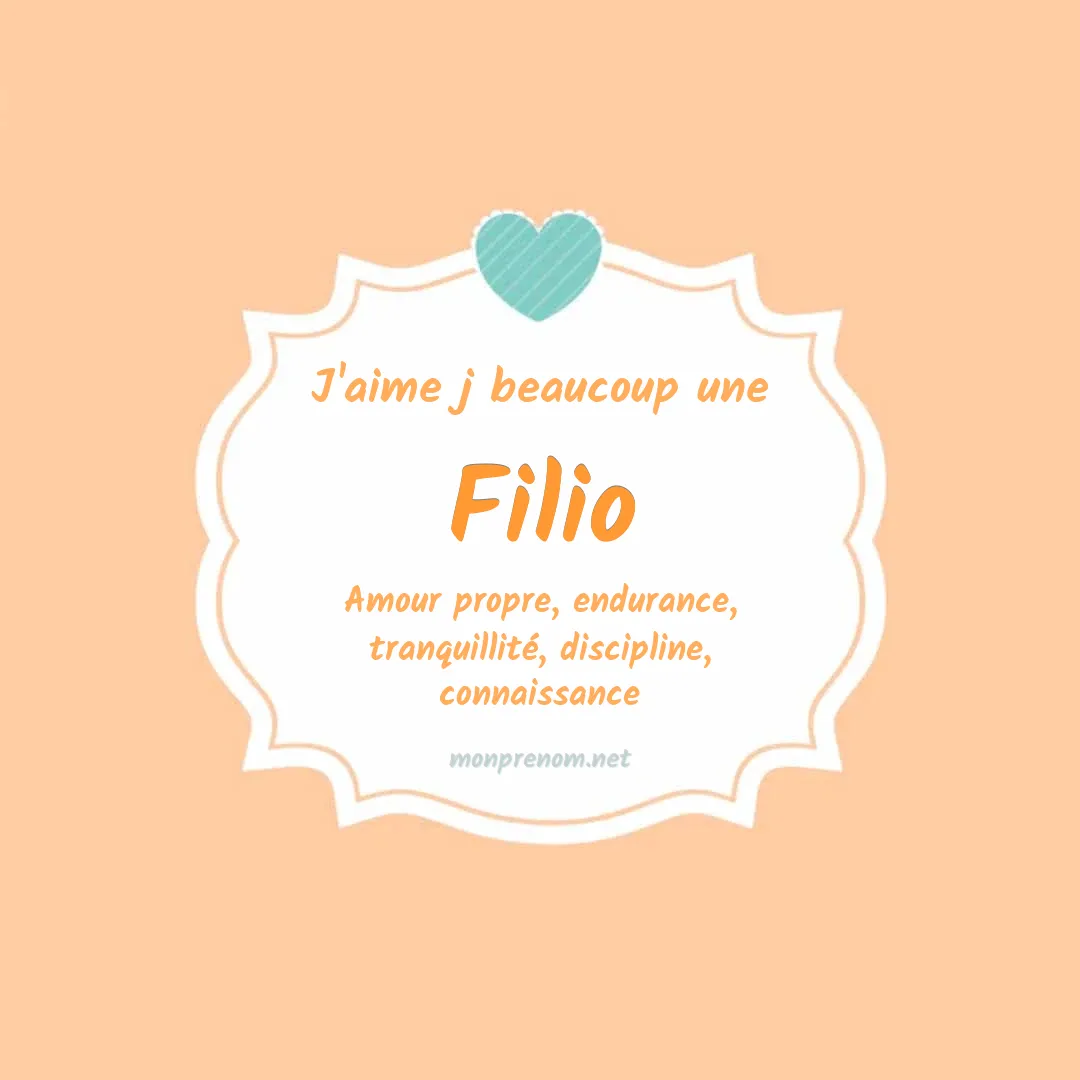 J'aime beaucoup Filio
