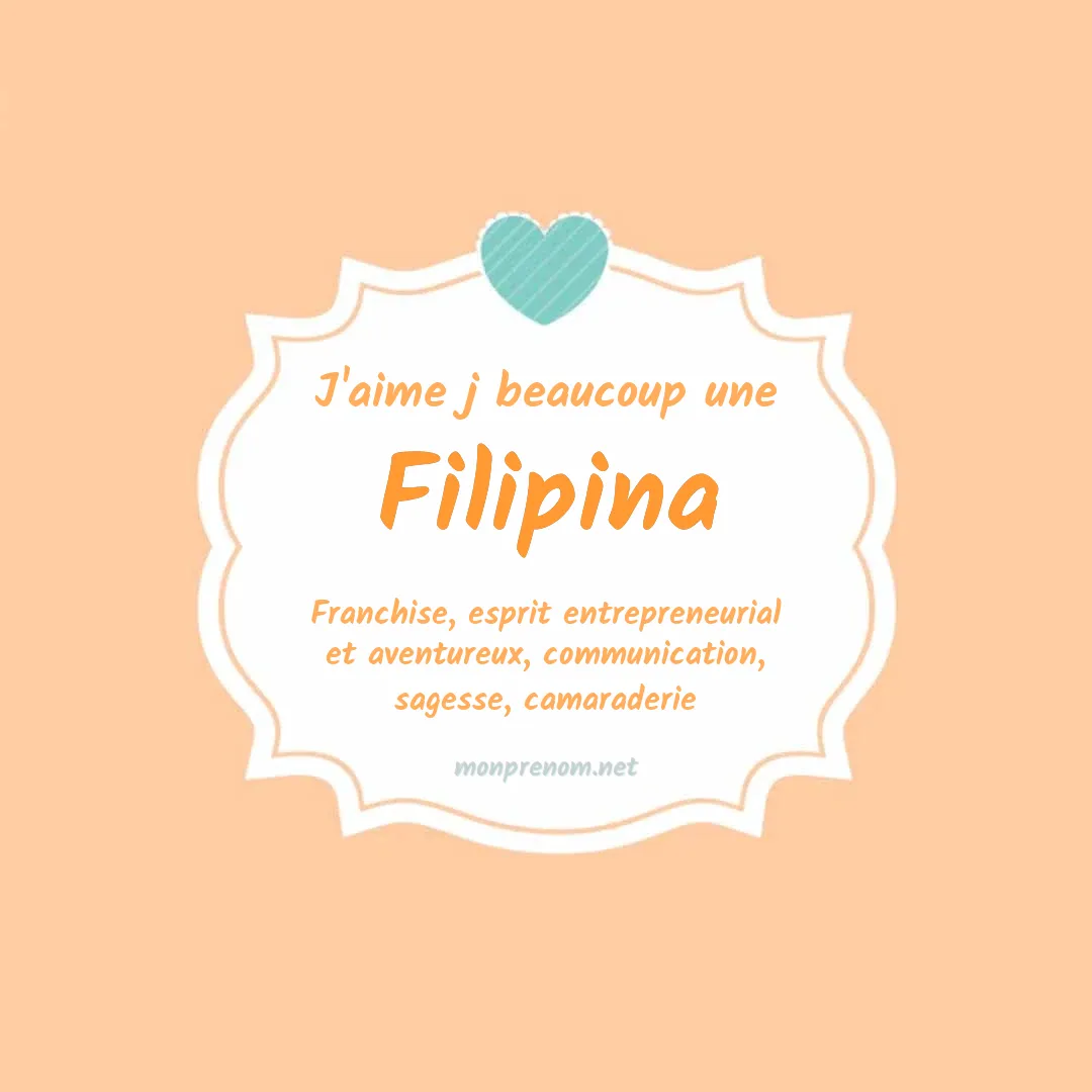 J'aime beaucoup Filipina