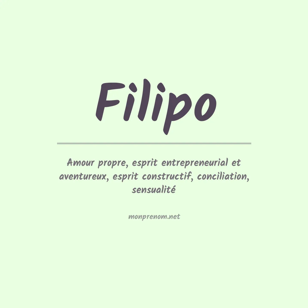 Signification du prénom Filipo