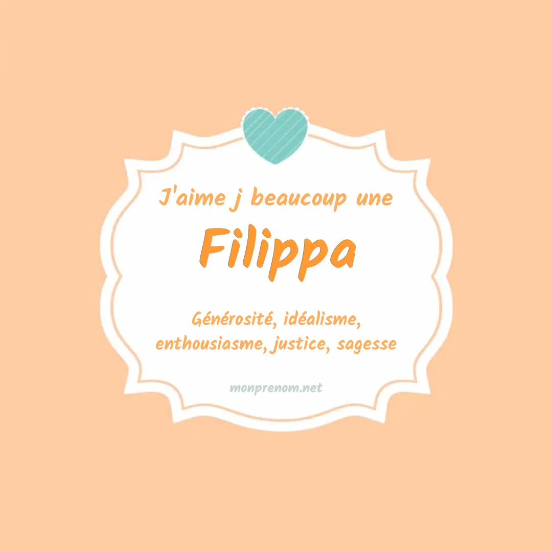 J'aime beaucoup Filippa