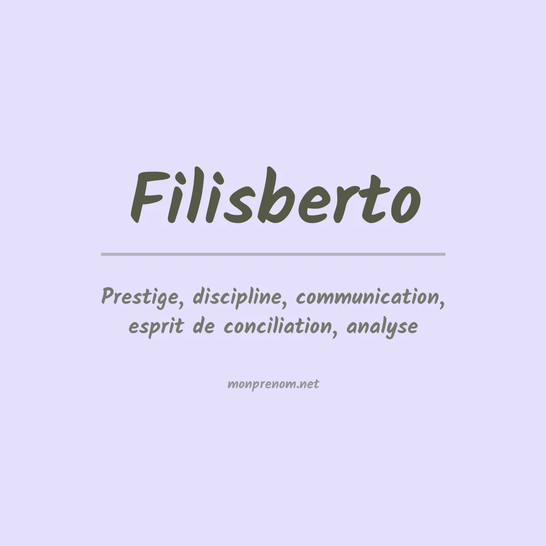 Prénom Filisberto
