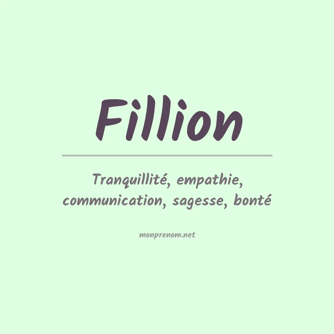 Prénom Fillion