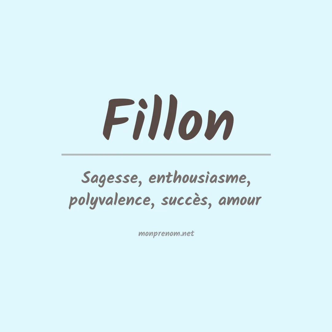 Signification du prénom Fillon