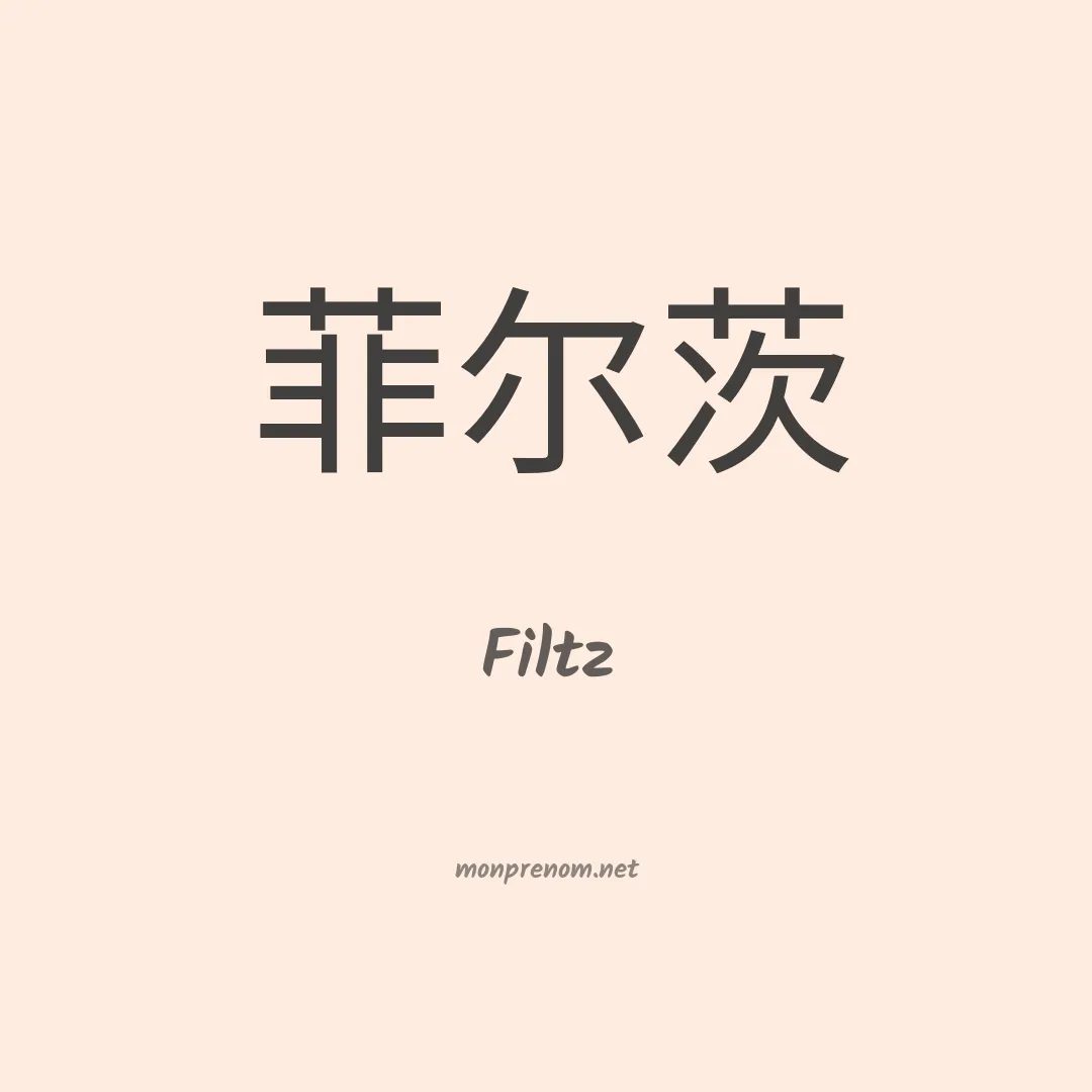 Filtz en chinois