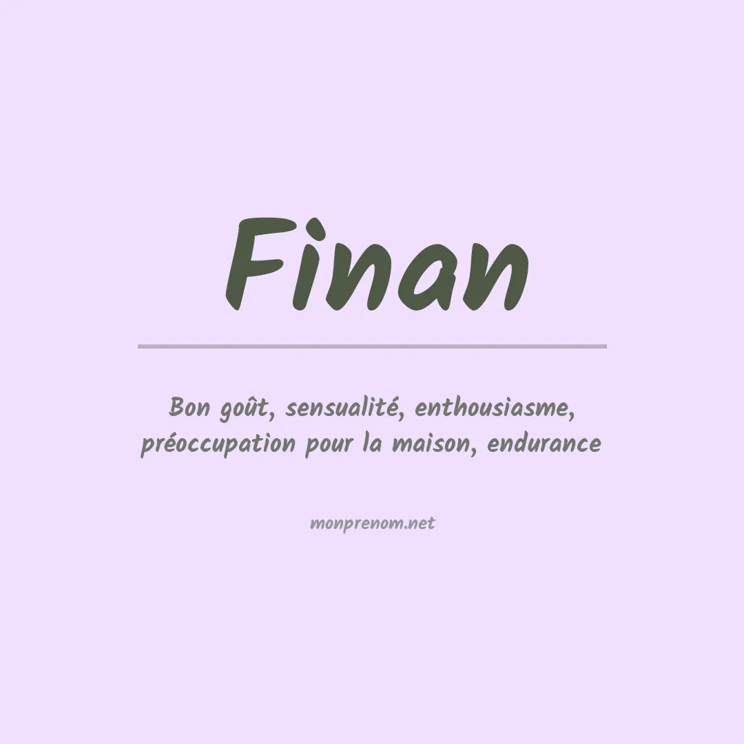 Prénom Finan
