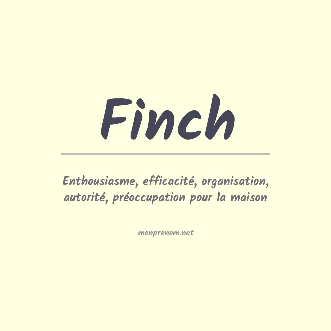 Prénom Finch