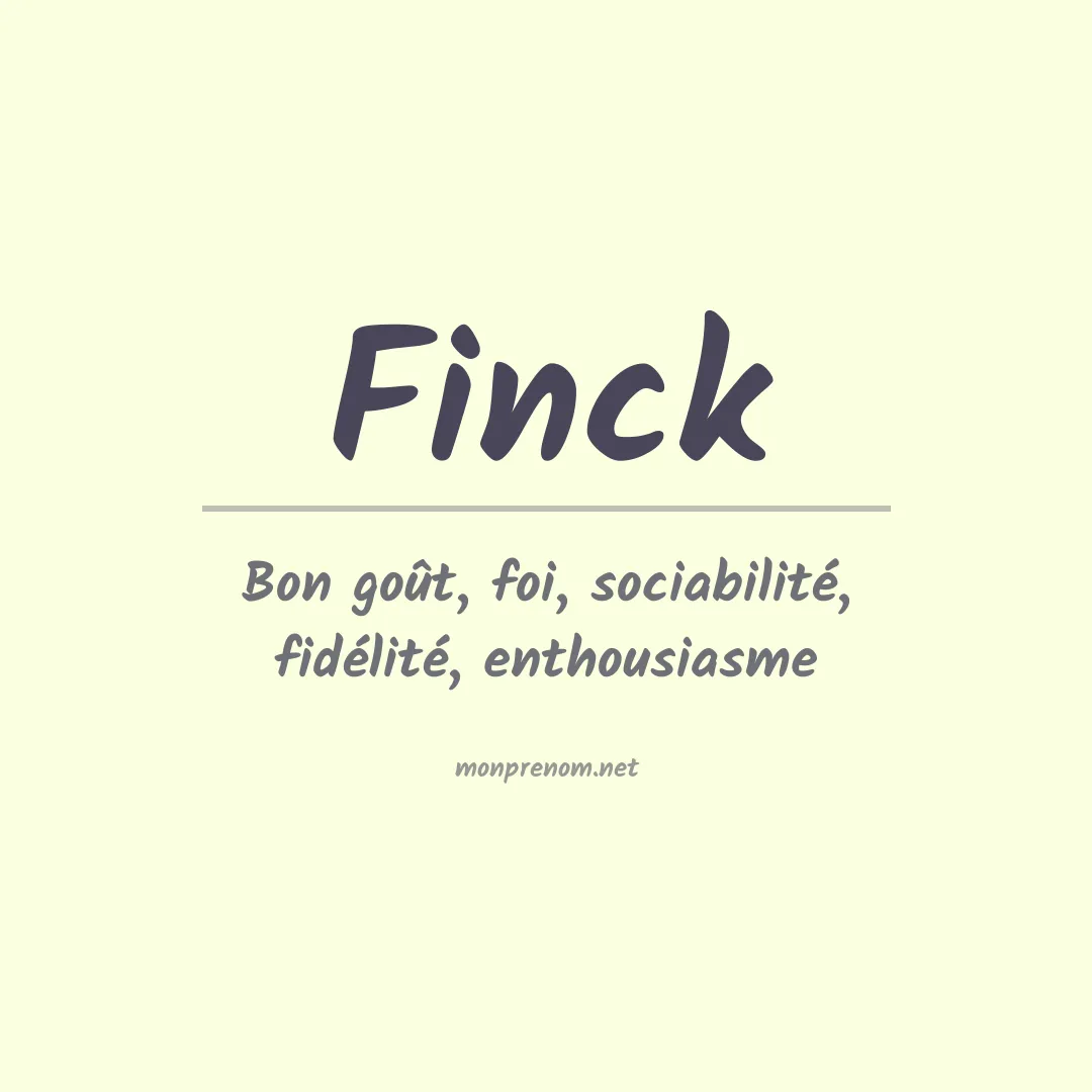 Prénom Finck
