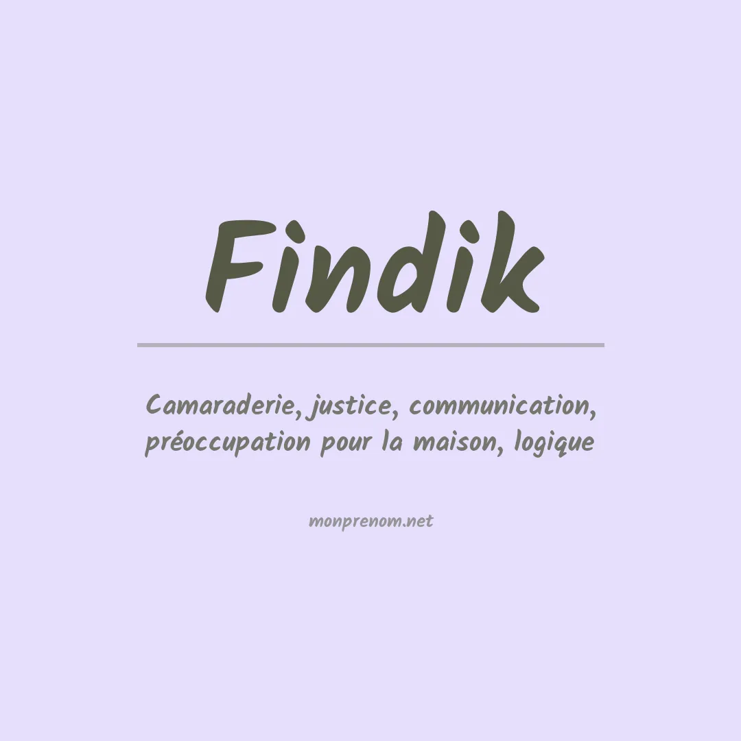 Signification du prénom Findik