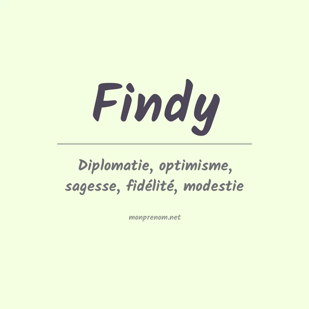 Signification du prénom Findy