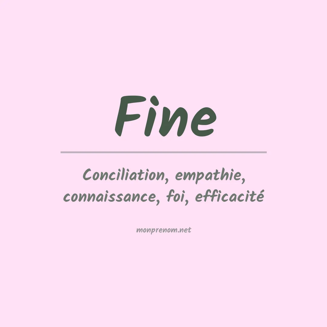 Prénom Fine
