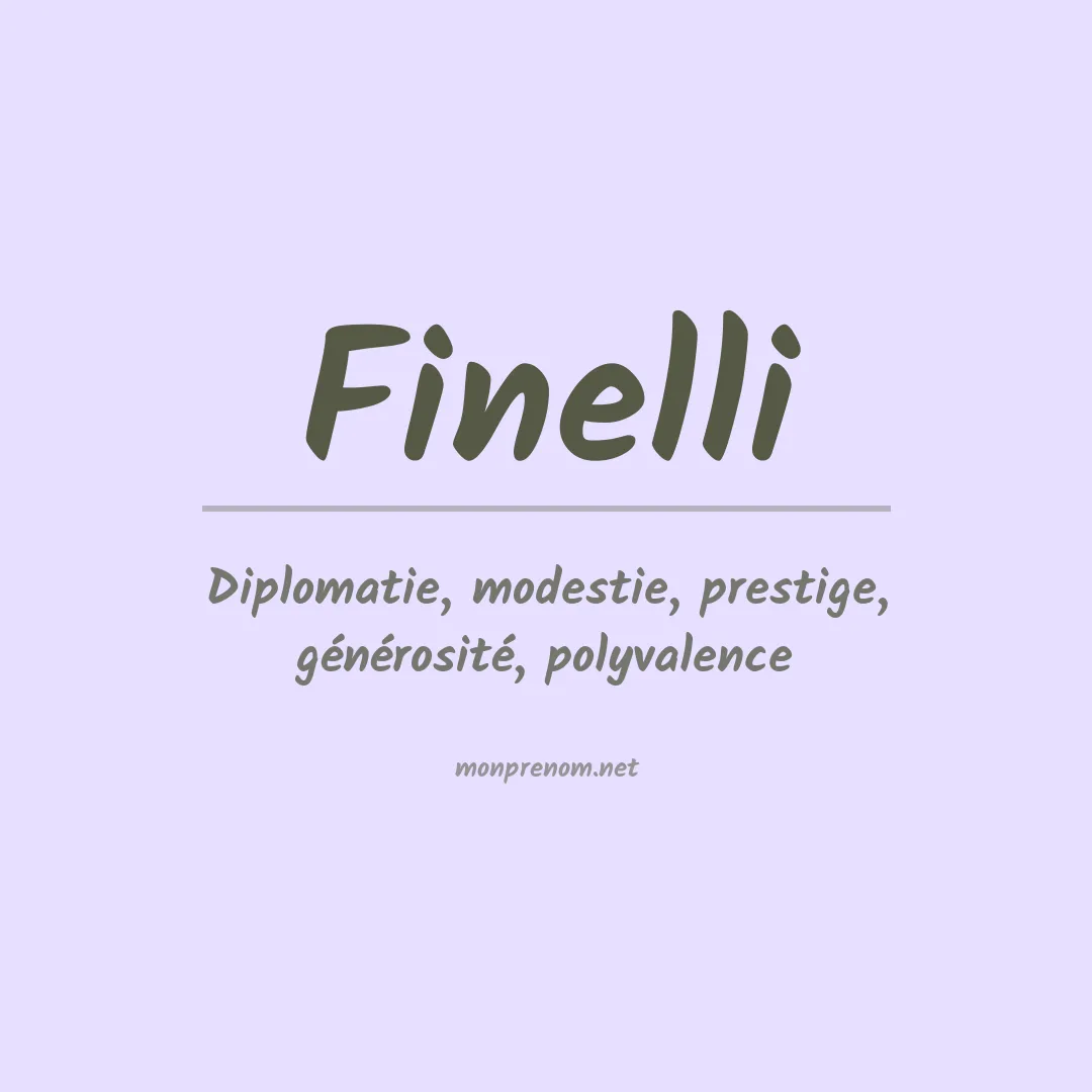 Prénom Finelli
