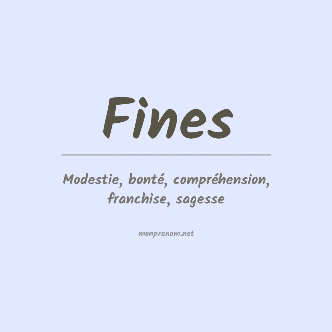 Prénom Fines