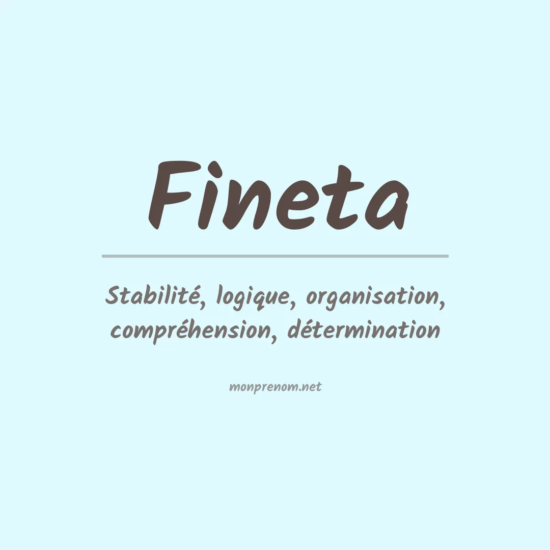 Signification du prénom Fineta