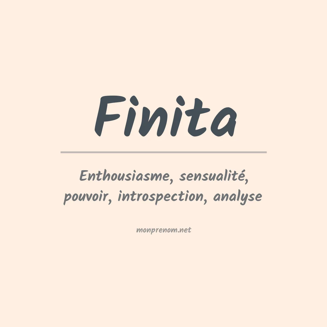Signification du prénom Finita