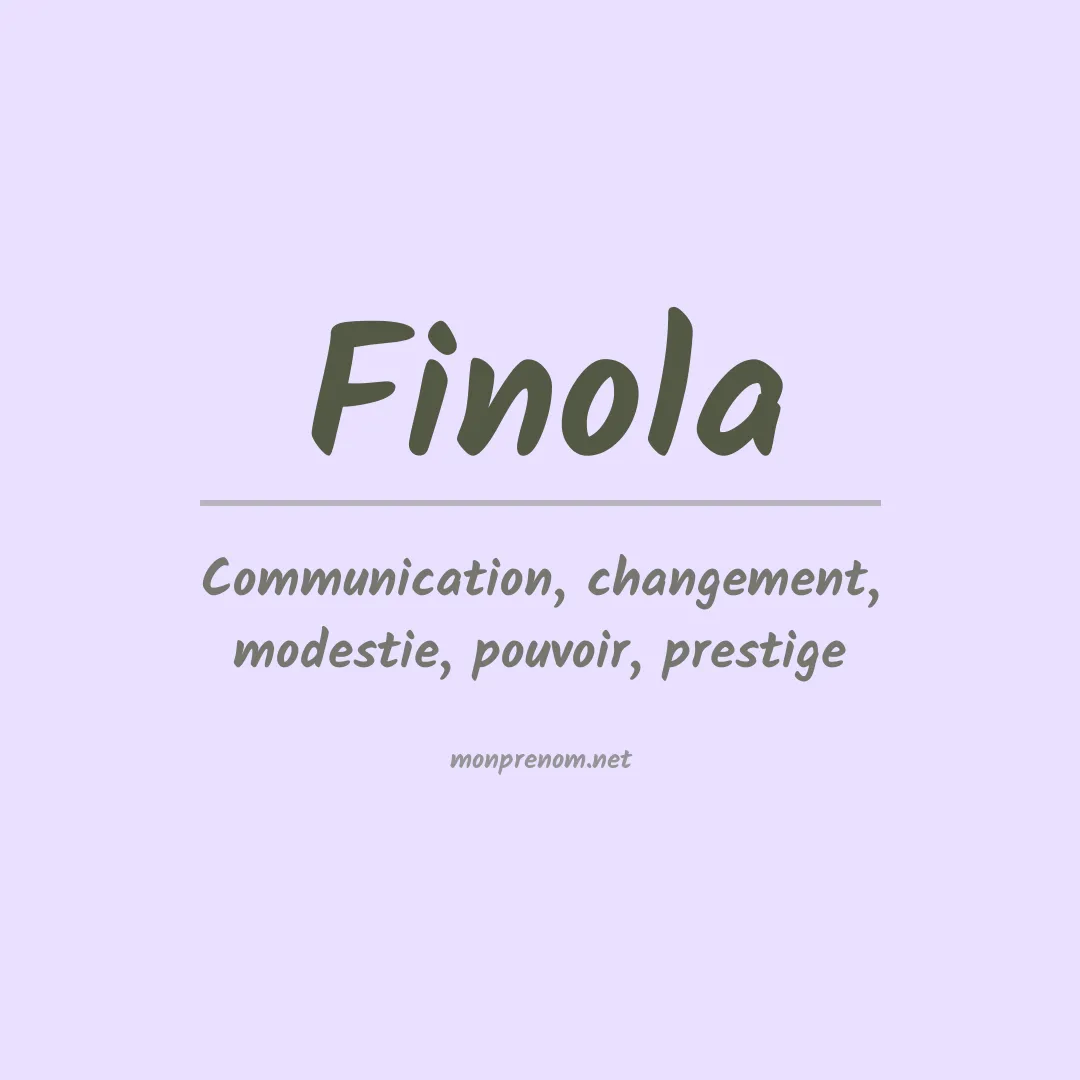 Signification du prénom Finola