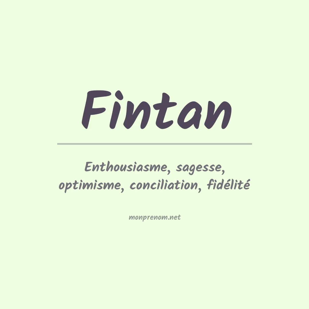 Signification du prénom Fintan