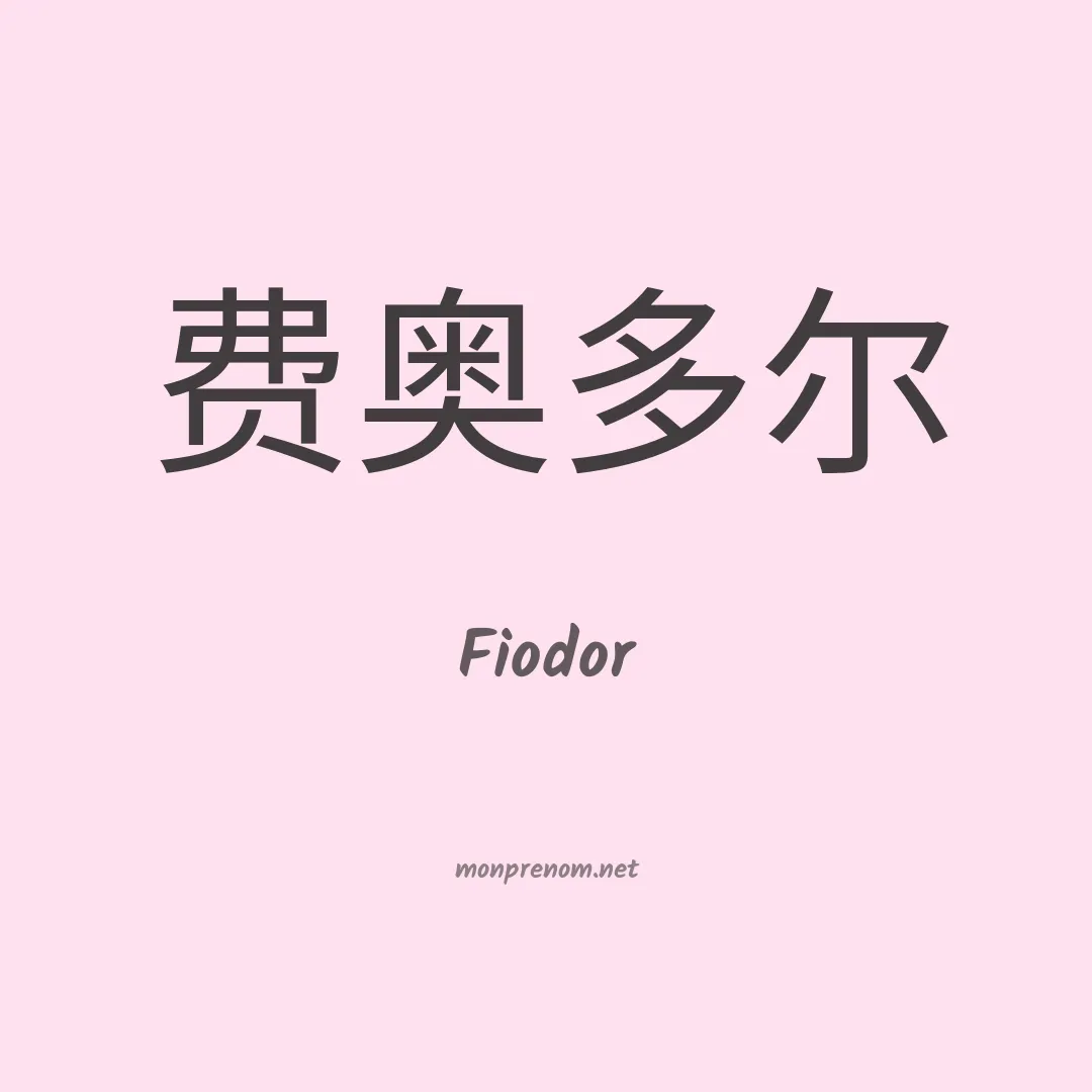 Fiodor en chinois
