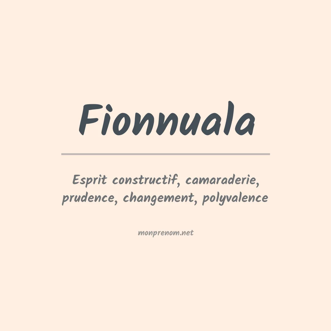 Signification du prénom Fionnuala
