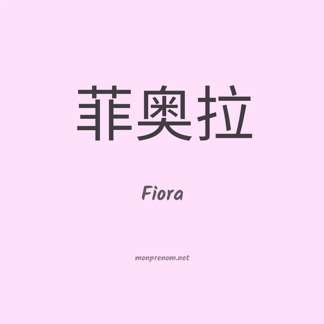 Fiora en chinois