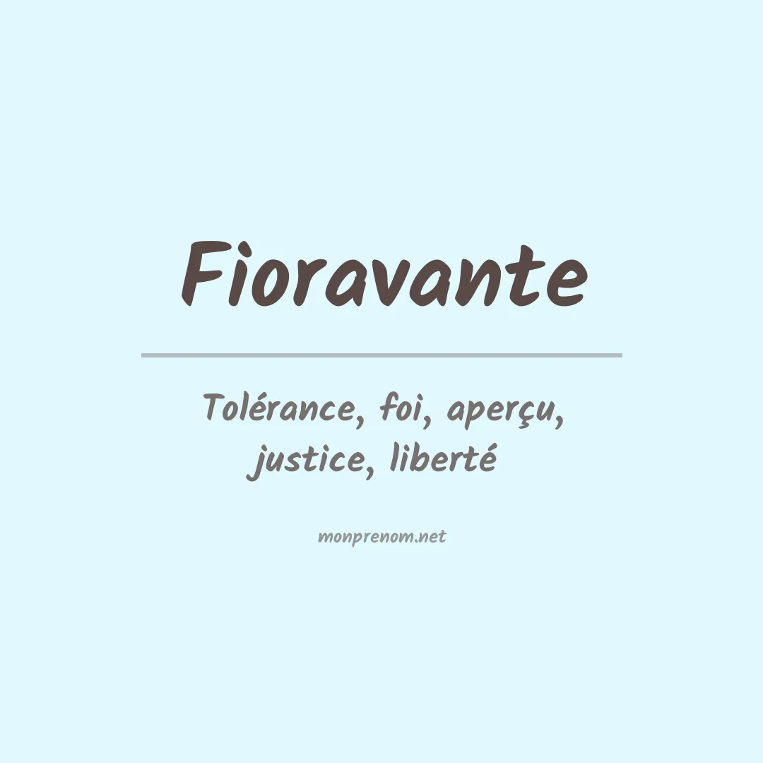 Signification du prénom Fioravante