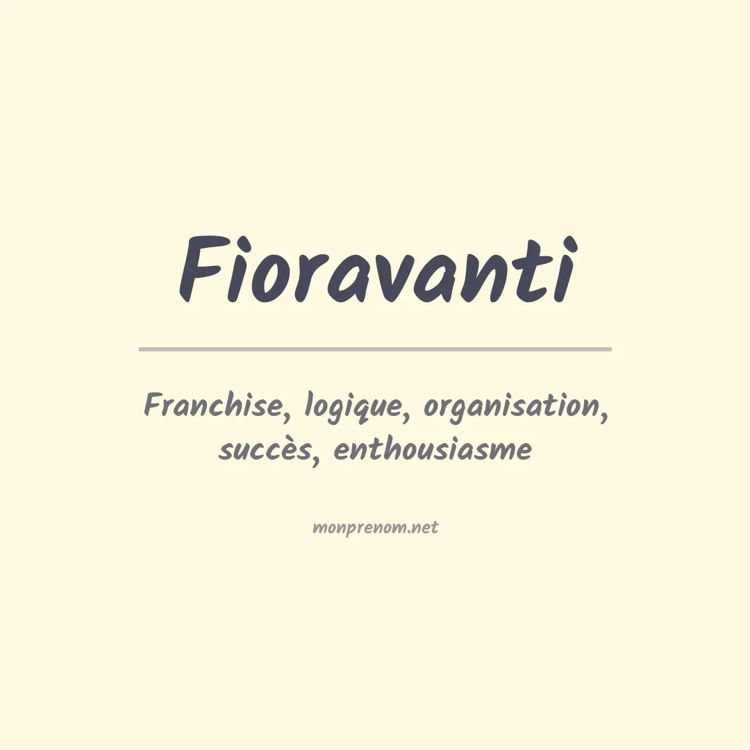 Signification du prénom Fioravanti