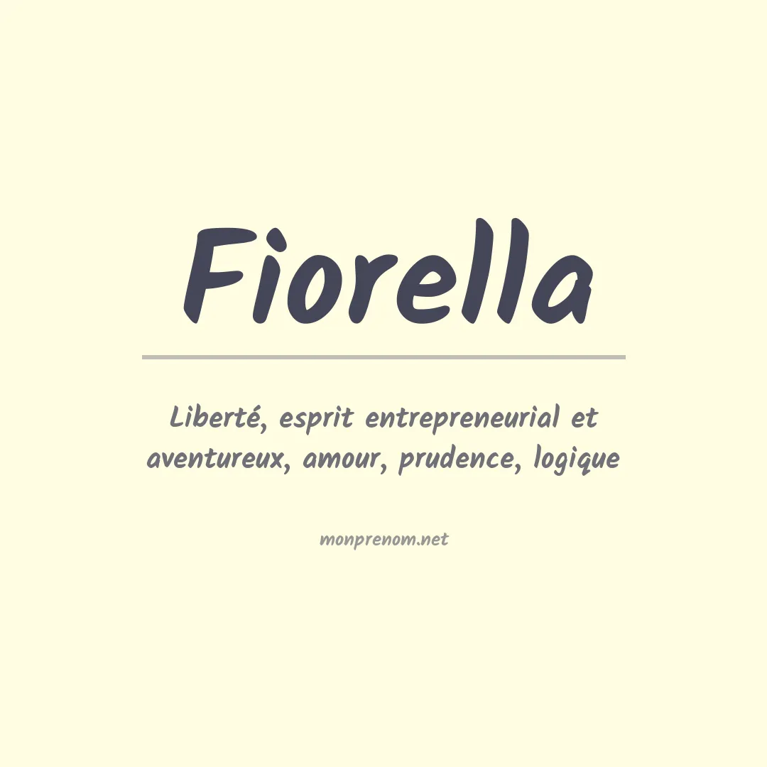 Signification du prénom Fiorella