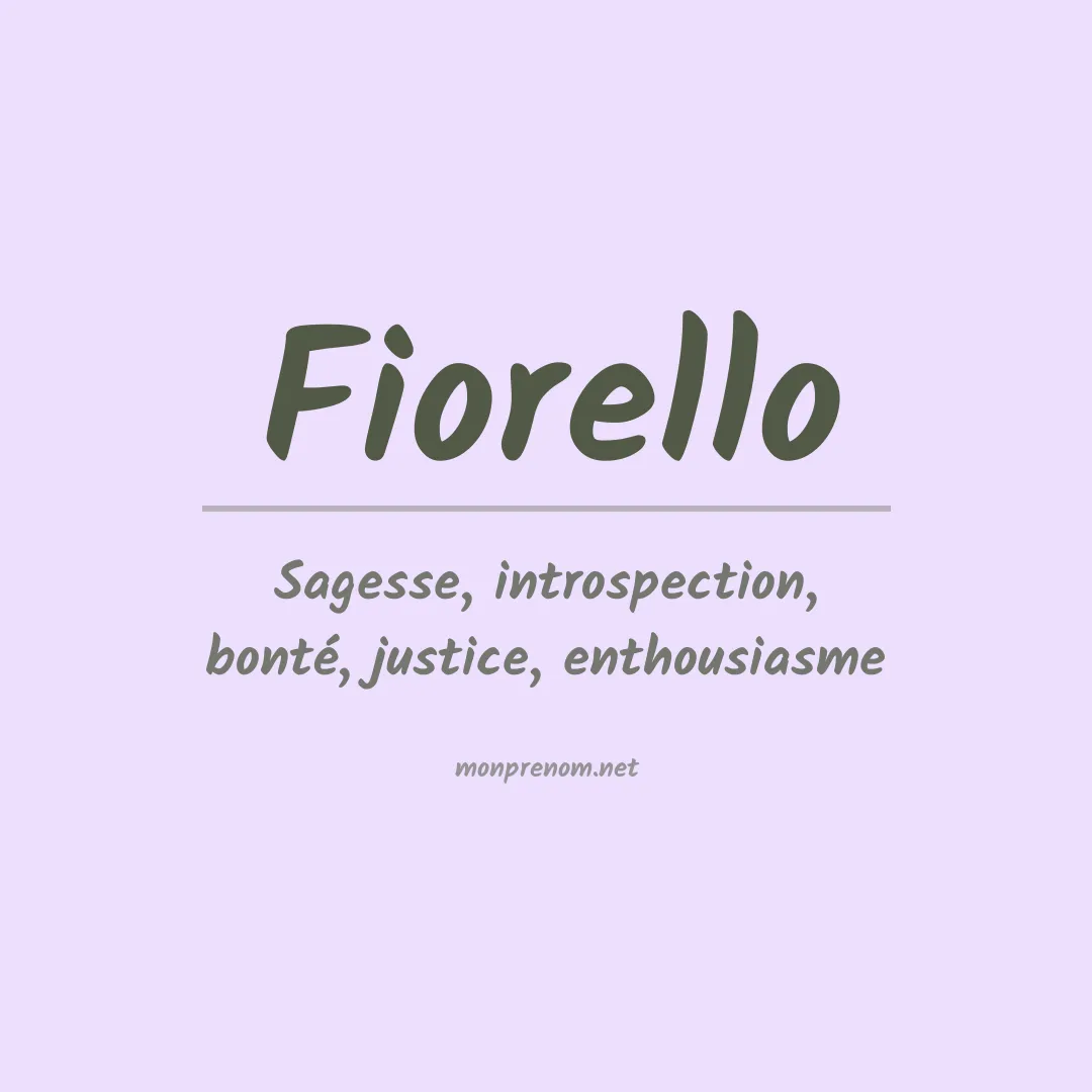 Signification du prénom Fiorello