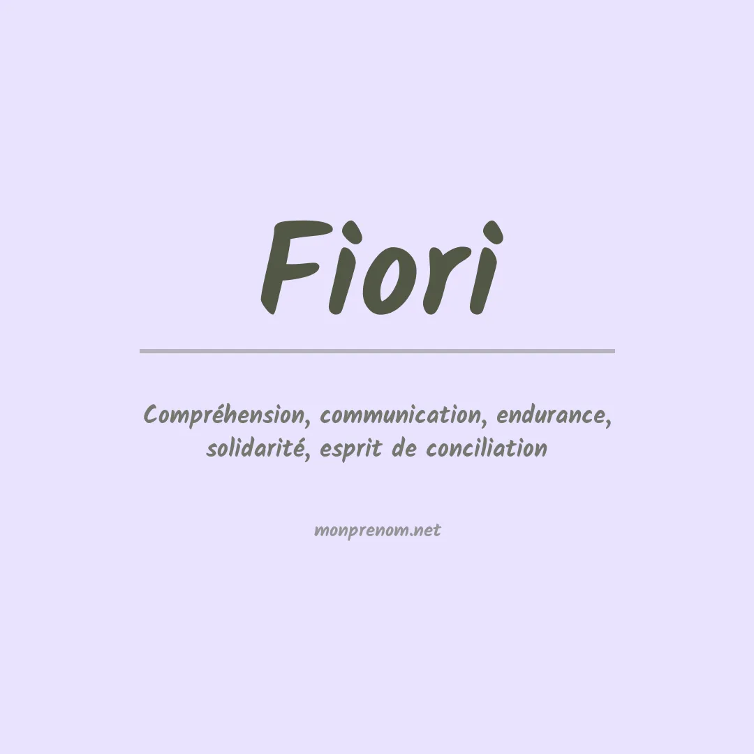 Prénom Fiori