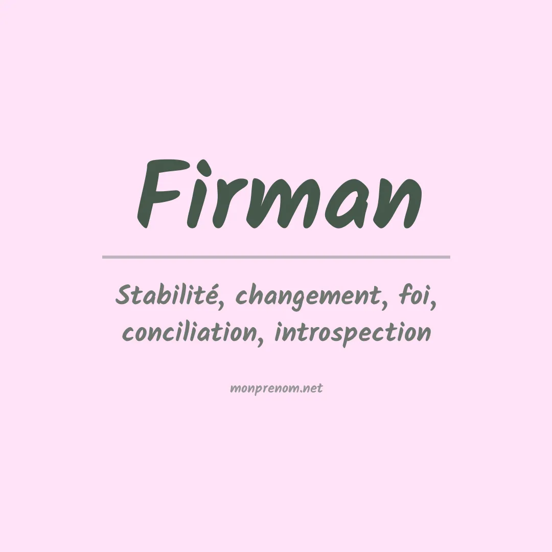 Prénom Firman