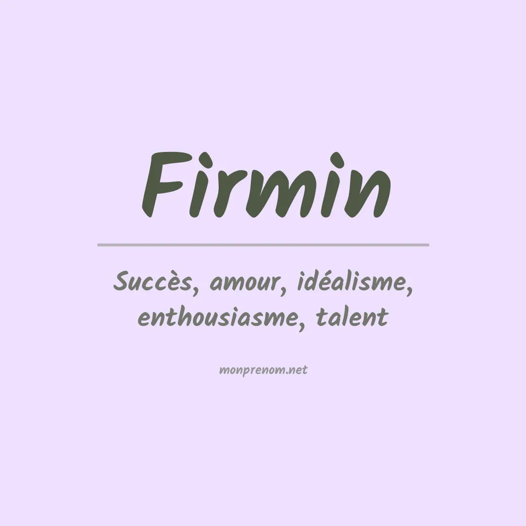 Prénom Firmin