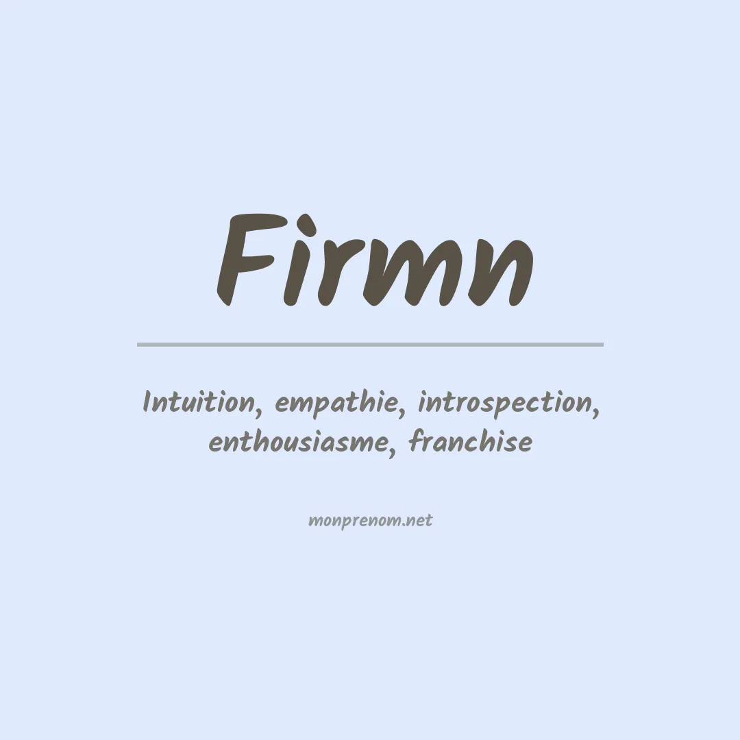 Signification du prénom Firmn