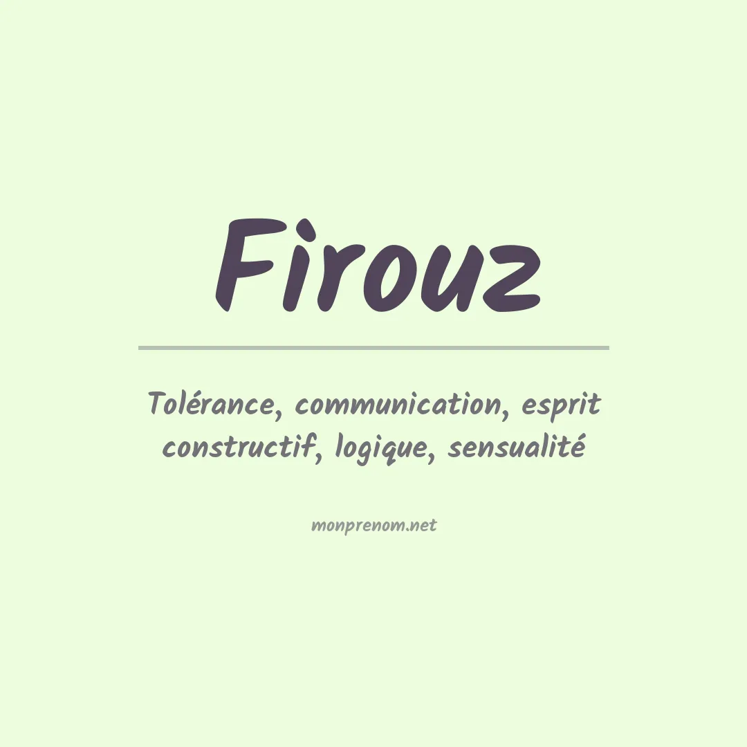 Prénom Firouz