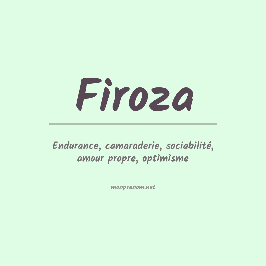 Prénom Firoza