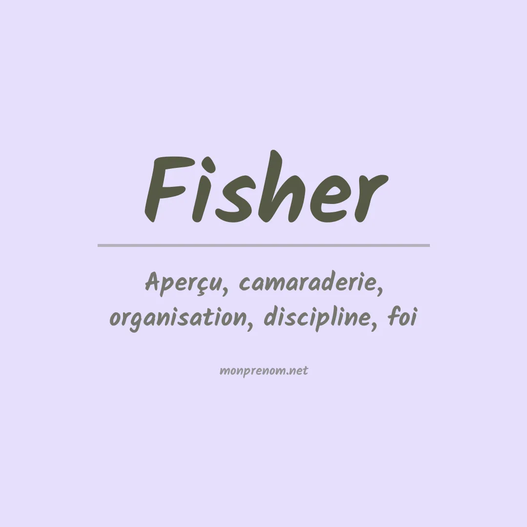 Prénom Fisher