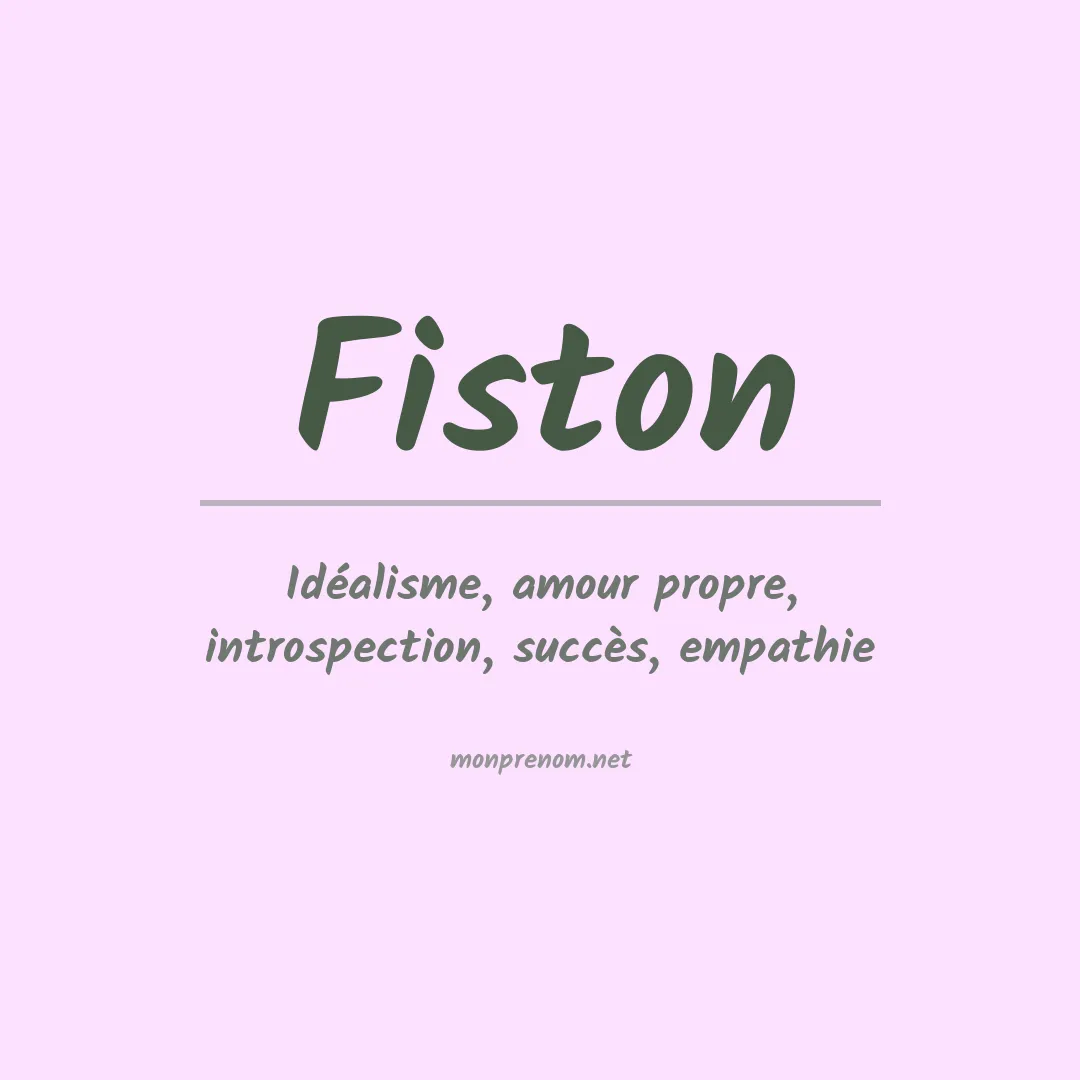 Signification du prénom Fiston
