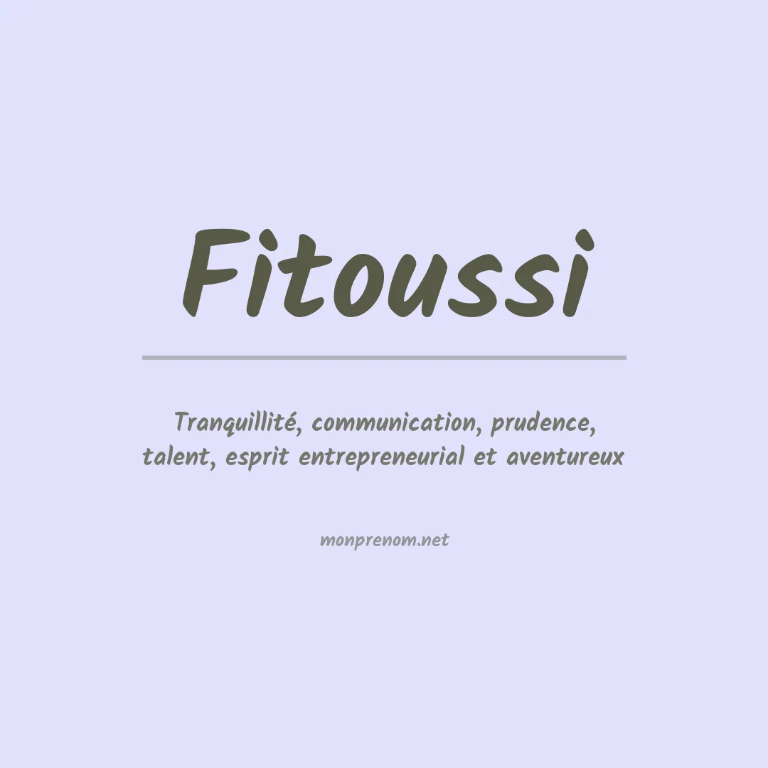 Prénom Fitoussi