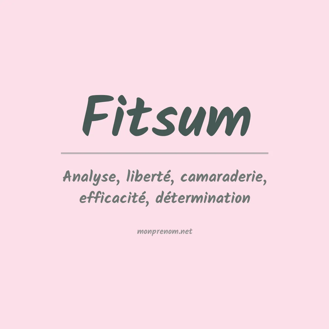 Signification du prénom Fitsum