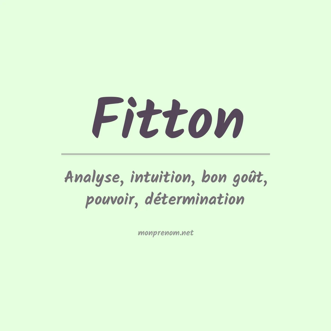 Prénom Fitton