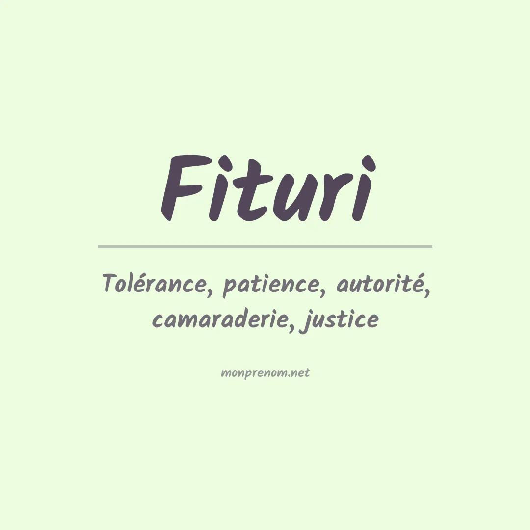 Signification du prénom Fituri