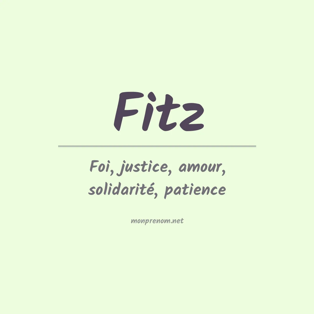 Prénom Fitz