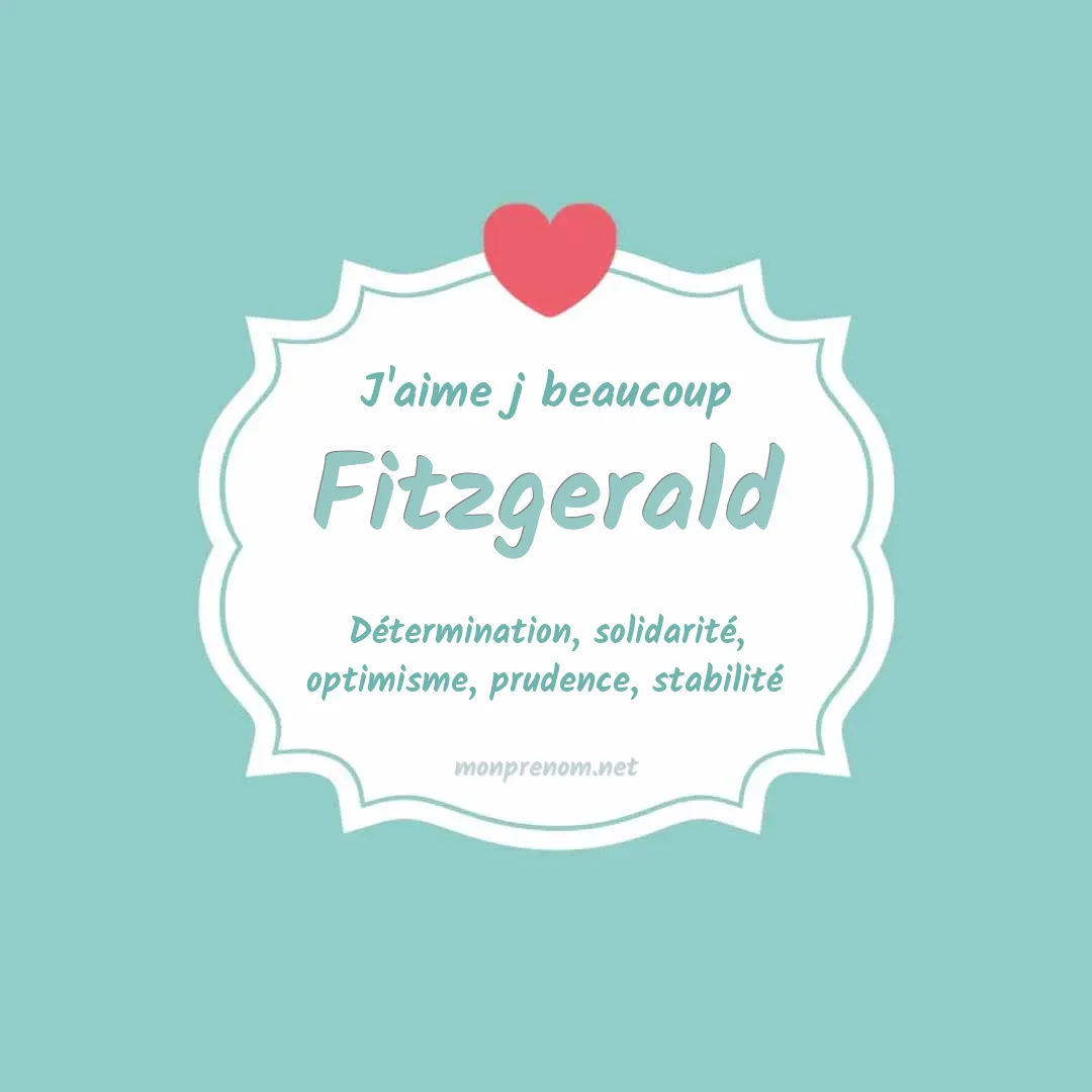 J'aime beaucoup Fitzgerald