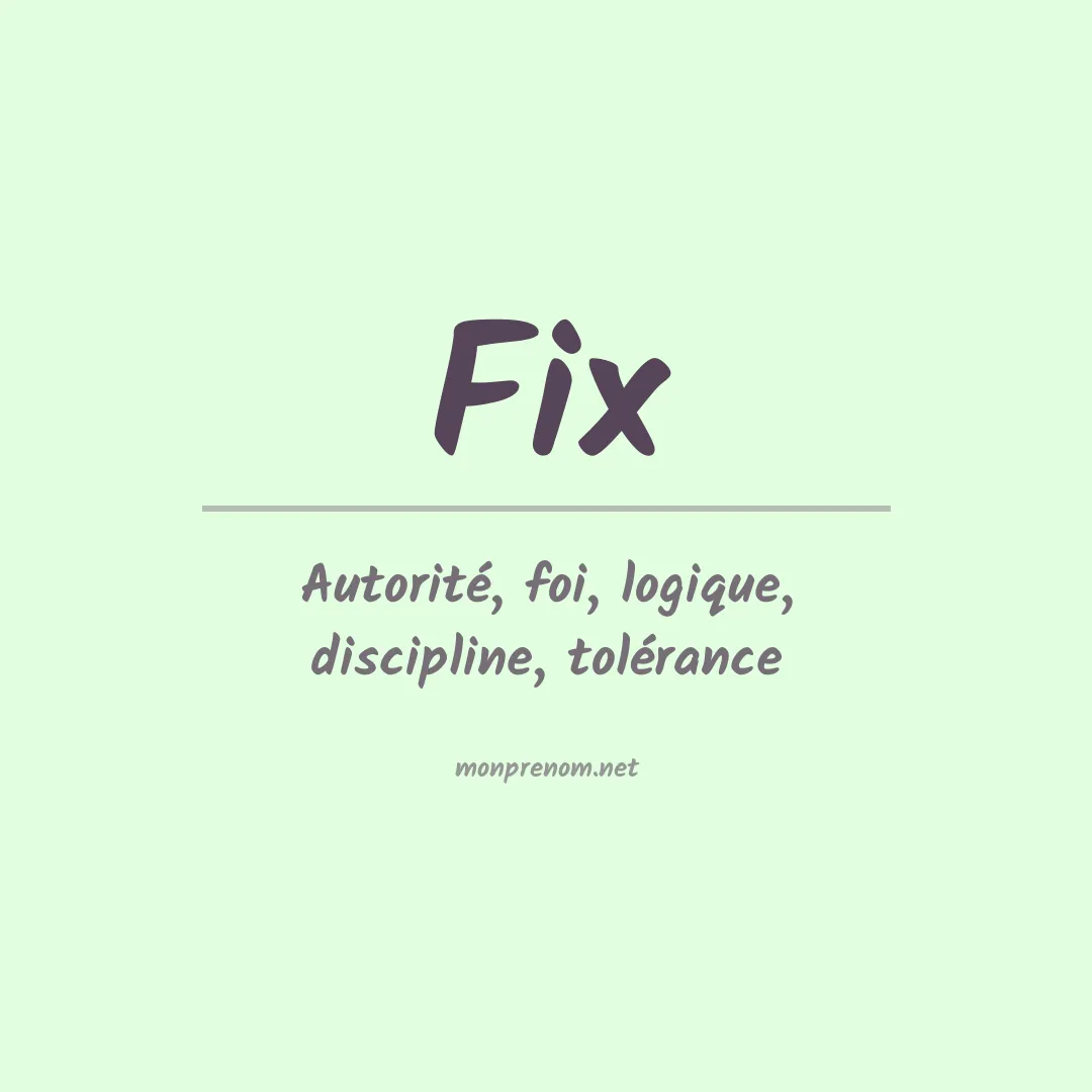 Prénom Fix