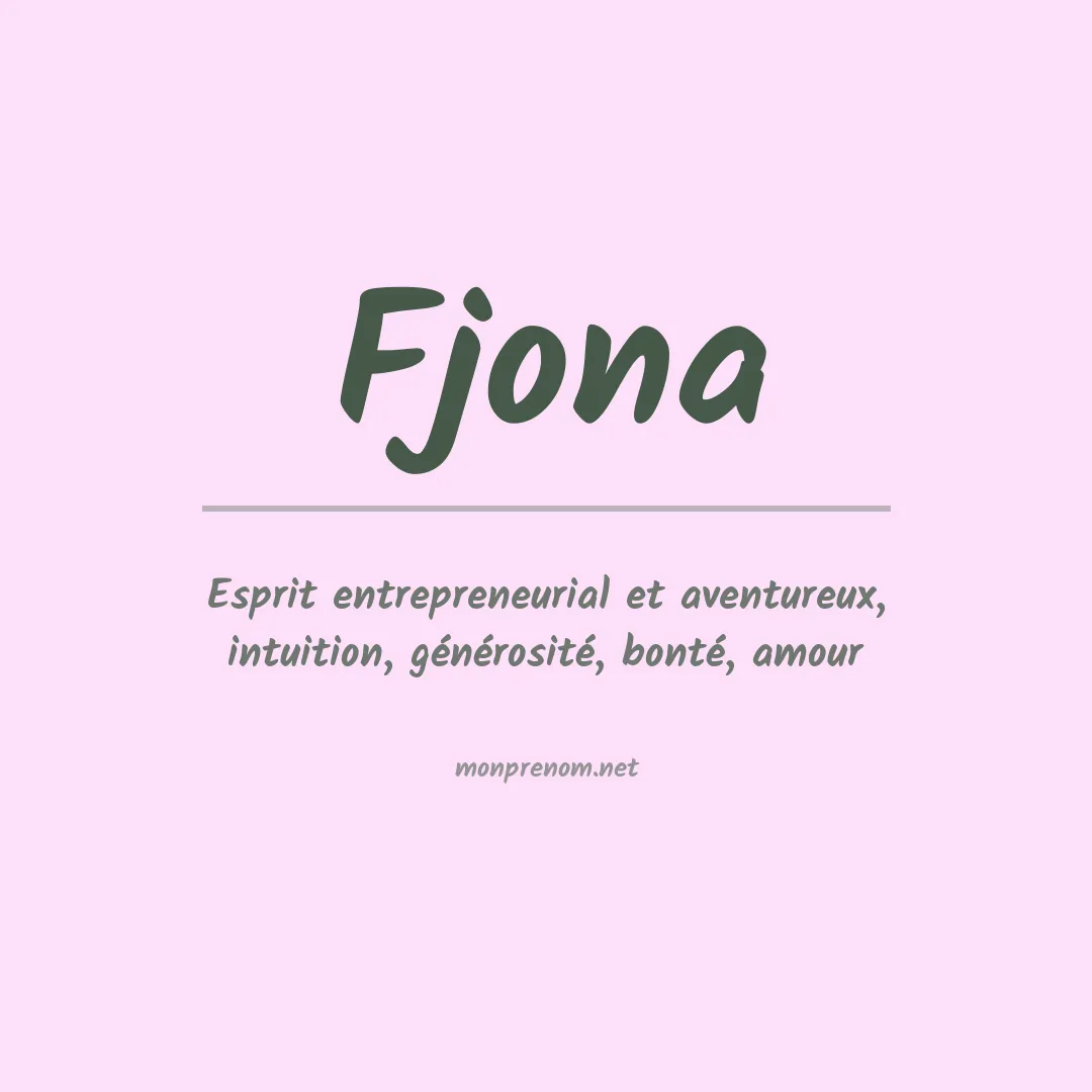 Signification du prénom Fjona
