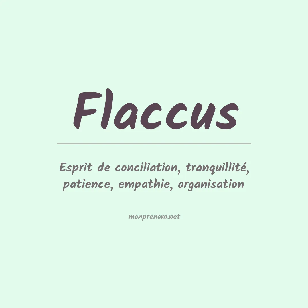 Signification du prénom Flaccus