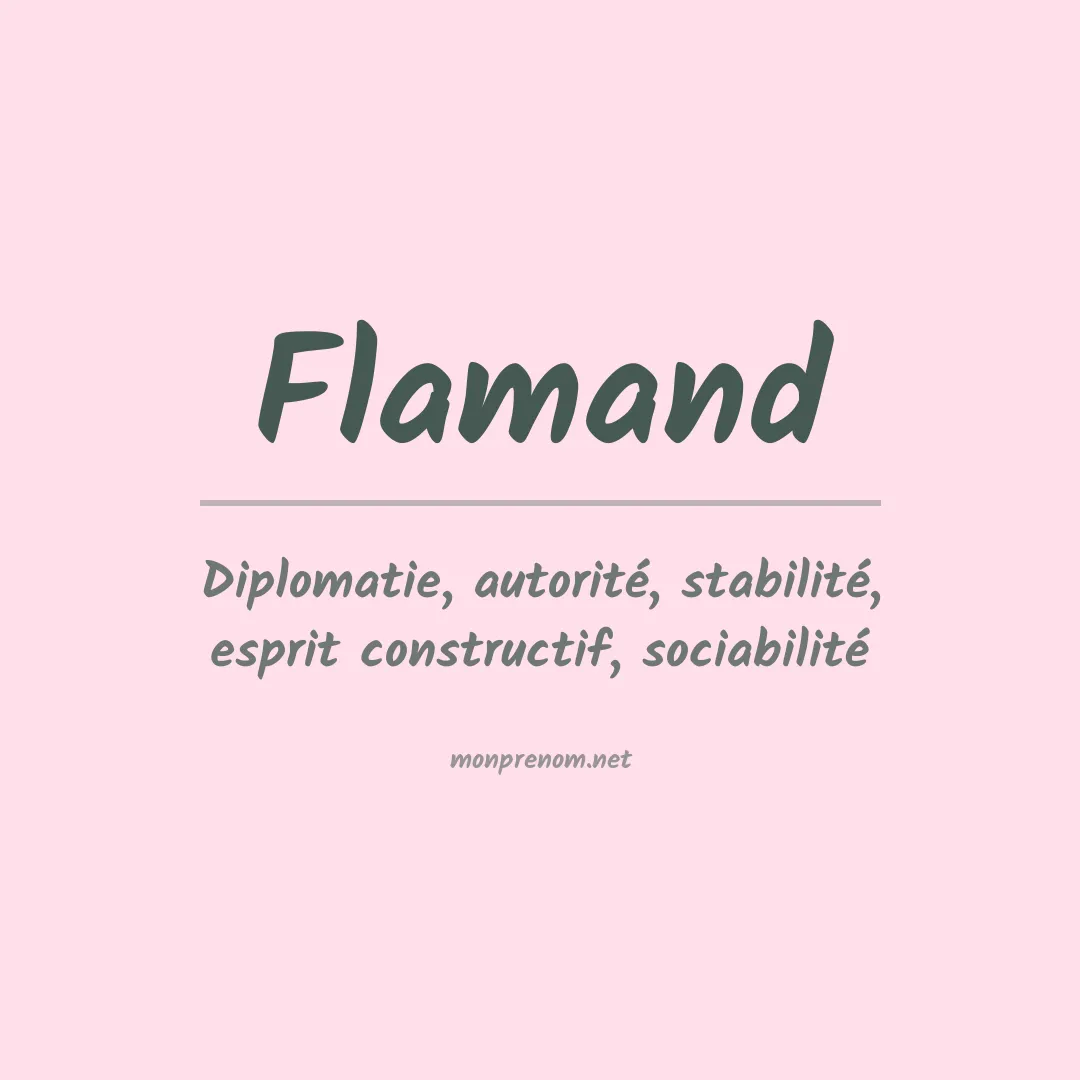 Signification du prénom Flamand